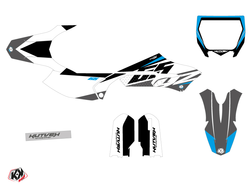 Kit Décoration Moto Cross Yamaha 65 YZ Gris Skew Kutvek - vue 2