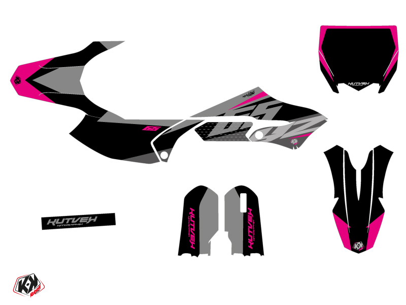 Kit de décoration moto cross Skew Yamaha 65 YZ rose KUTVEK - vue 2