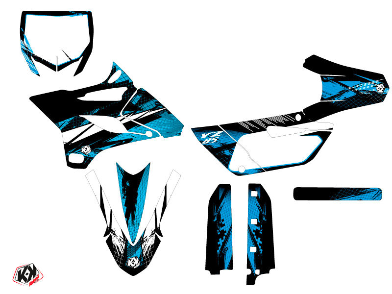 Kit Déco Moto Cross Techno Yamaha 85 YZ Bleu KUTVEK - vue 2