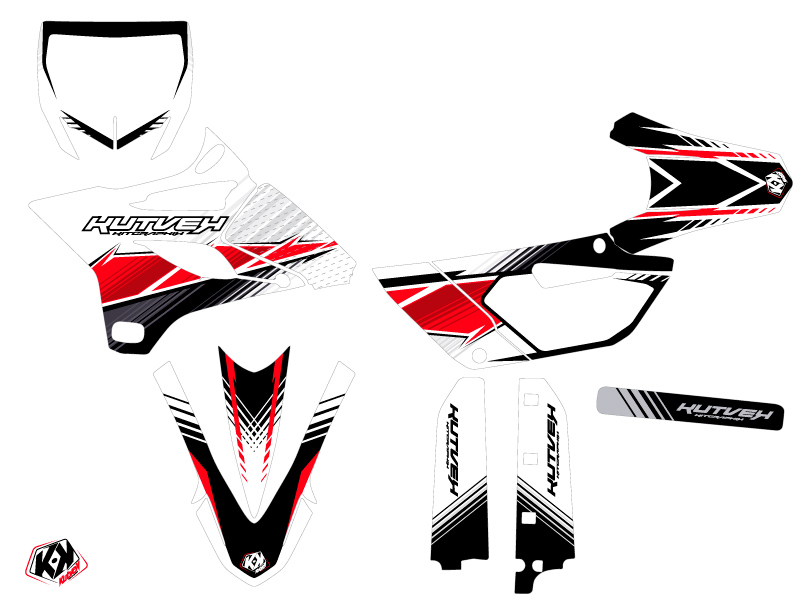 Kit Décoration Moto Cross Stripe Yamaha 85 YZ Rouge KUTVEK - vue 2