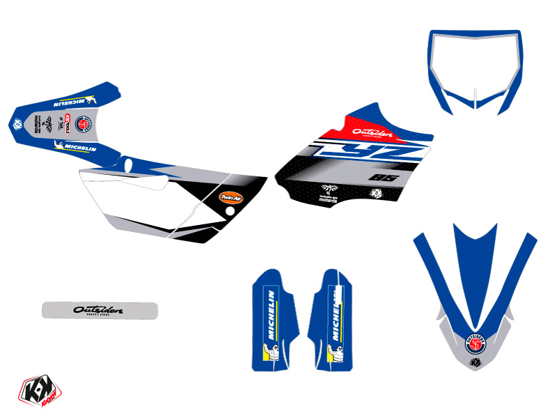 Kit de décoration moto-cross réplica Team Outsiders 2020 Yamaha 85 YZ KUTVEK - vue 2