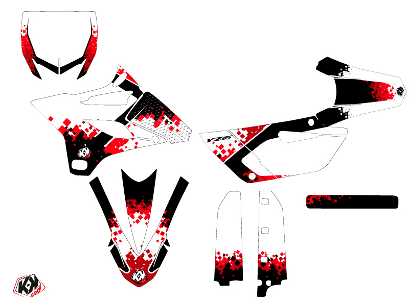 Kit Déco Moto Cross Hangtown Yamaha 85 YZ Rouge KUTVEK - vue 2