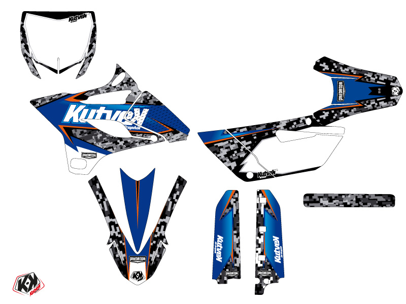 Kit Décoration Moto Cross Predator Yamaha 85 YZ Noir Bleu KUTVEK - vue 2