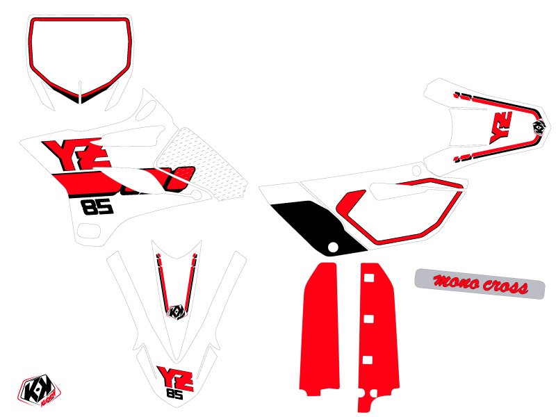 Kit de décoration Moto Cross Vintage Yamaha 85 YZ Rouge KUTVEK - vue 2