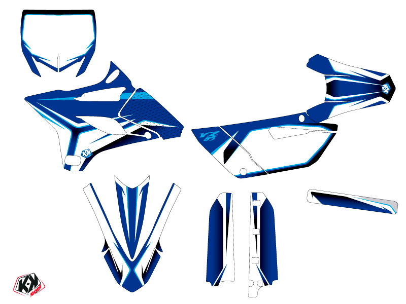 Kit décoration moto cross Yamaha 85 YZ Bleu Kutvek - vue 2