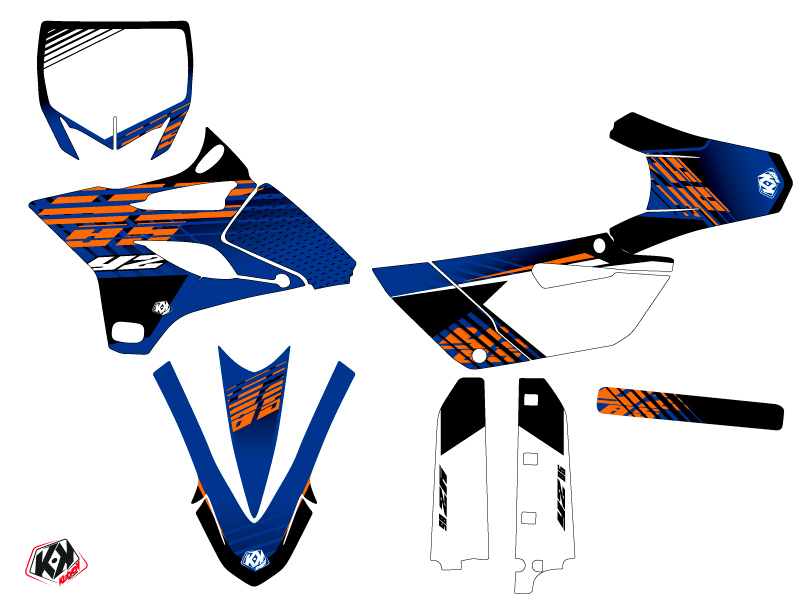 Kit décoration motocross Yamaha 85 YZ Orange Flow KUTVEK - vue 2