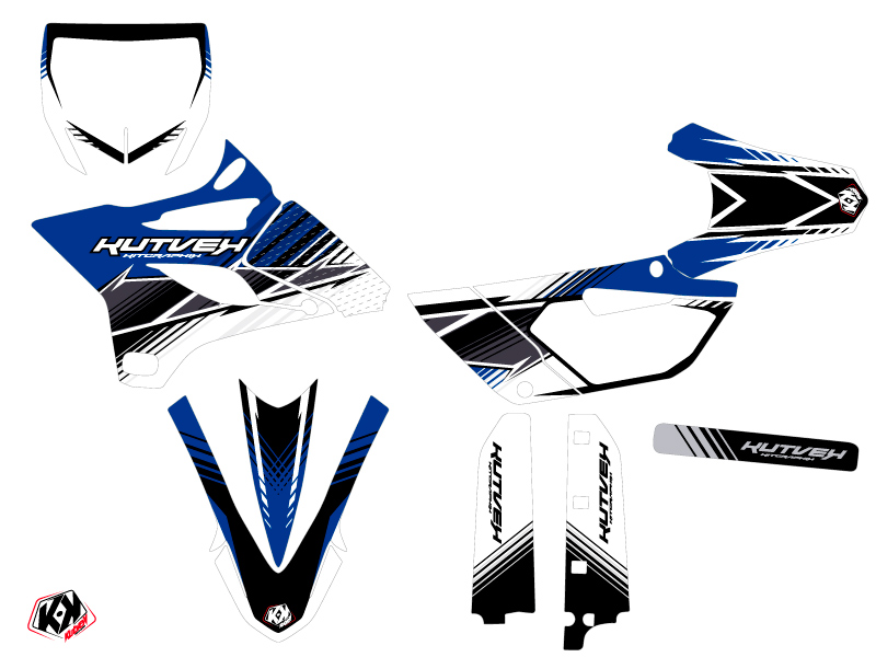 Kit Décoration Moto Cross Stripe Yamaha 85 YZ Bleu KUTVEK - vue 2