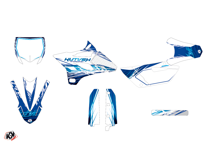 Kit Décoration Moto Cross Eraser Yamaha 85 YZ Bleu KUTVEK - vue 2