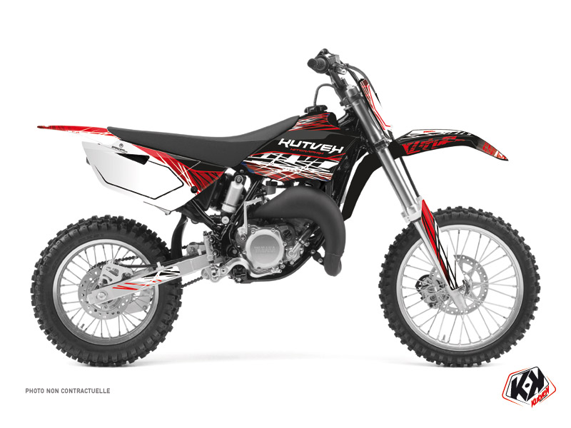 Kit de décoration moto-cross Eraser Yamaha 85 YZ Rouge Blanc KUTVEK