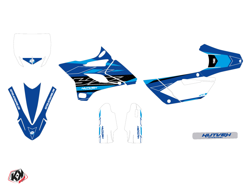 Kit Décoration Moto Cross Outline Yamaha 85 YZ Cyan KUTVEK - vue 2