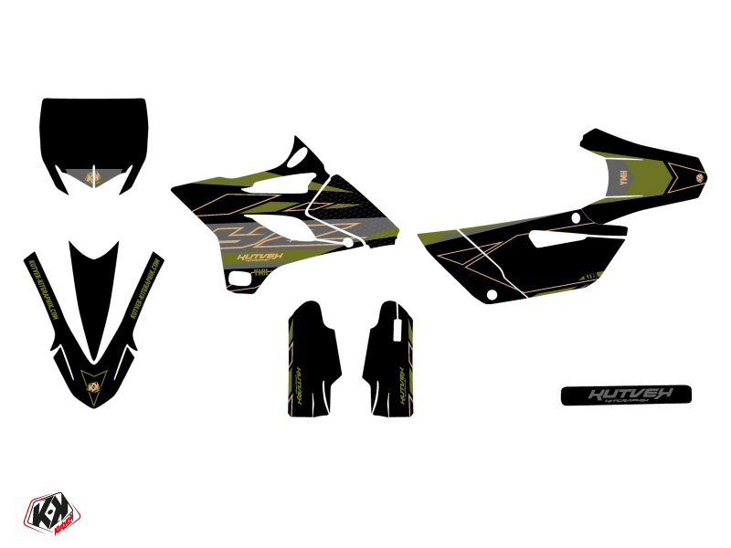 Kit de décoration motocross outline Yamaha 85 YZ Kaki KUTVEK - vue 2