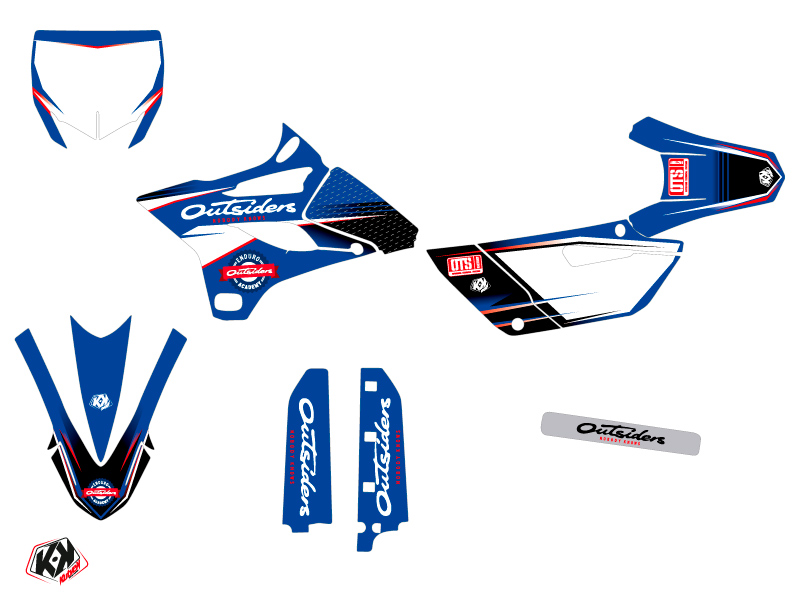 Kit Déco Moto Cross Replica Outsiders Academy Yamaha 85 YZ 2018 KUTVEK - vue 2