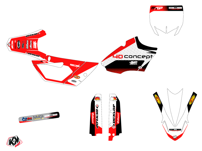 Kit décoration moto cross réplica BOS Yamaha 85 YZ - vue 2