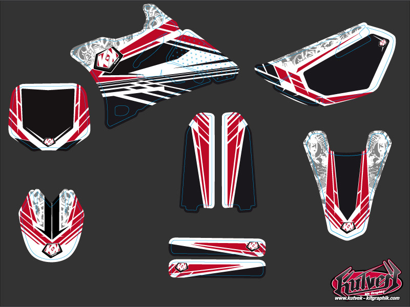 Kit décoration moto cross Yamaha 85 YZ Rouge KUTVEK Spirit - vue 2