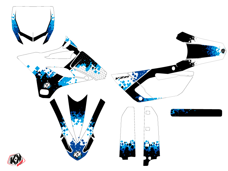 Kit Décoration Moto Cross Hangtown Yamaha 85 YZ Bleu KUTVEK - vue 2