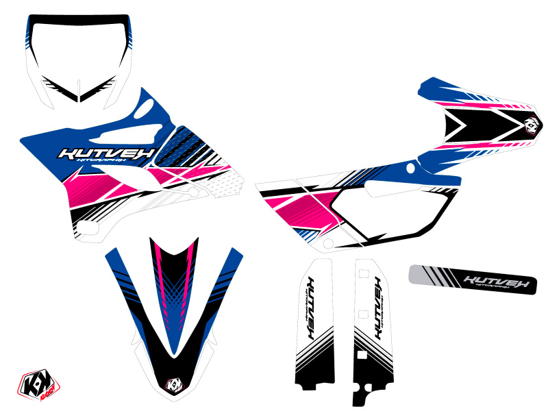 Kit de décoration moto-cross Yamaha 85 YZ Stripe rose KUTVEK - vue 2