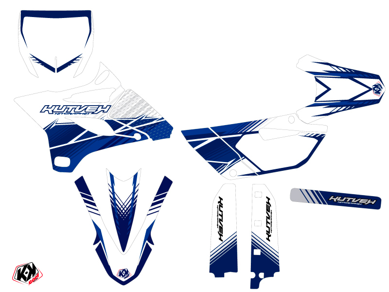 Kit Déco Moto-Cross Stripe Yamaha 85 YZ Bleu Nuit KUTVEK - vue 2