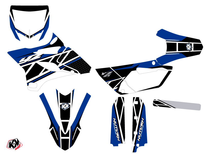 Kit décoration moto cross réplica Yamaha 85 YZ bleu KUTVEK - vue 2