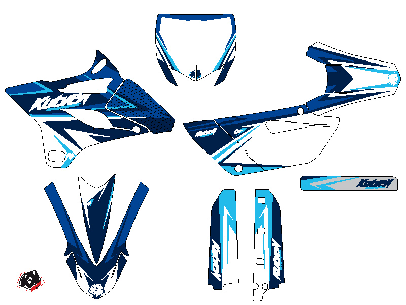 Kit décoration moto cross Yamaha 85 YZ bleu - vue 2