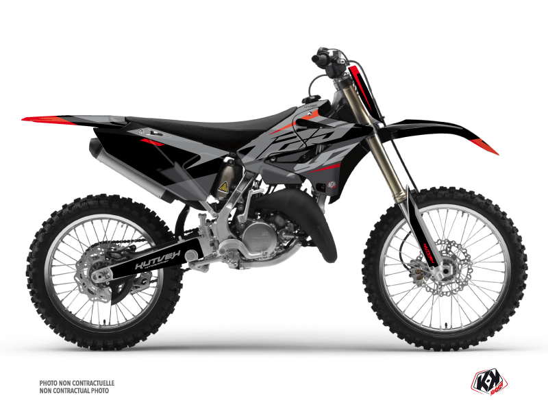 Kit Décoration Moto Cross Yamaha 125 YZ Rouge Skew KUTVEK