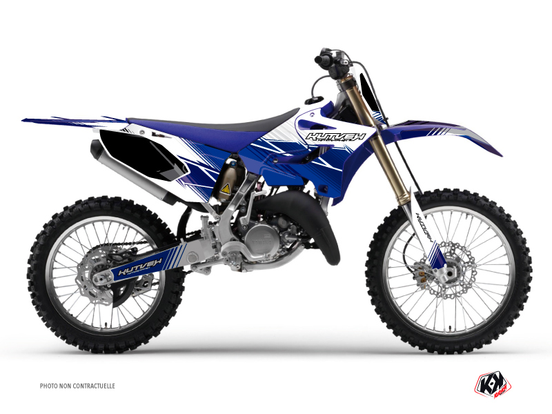 Kit Décoration Moto Cross Stripe Yamaha 125 YZ Kutvek Bleu Nuit