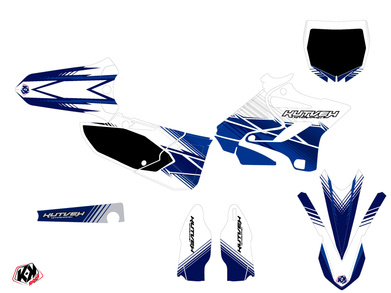 Kit Décoration Moto Cross Stripe Yamaha 125 YZ Kutvek Bleu Nuit - vue 2