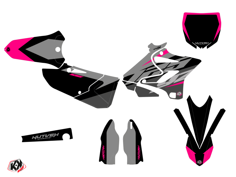 Kit décoration moto cross Skew Yamaha 125 YZ rose KUTVEK - vue 2