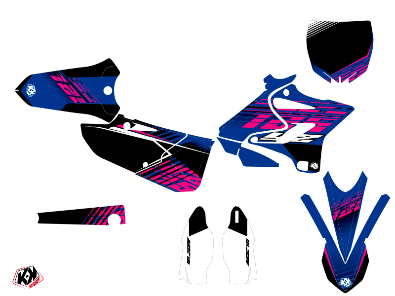 Kit décoratif motocross Flow Yamaha 125 YZ rose KUTVEK - vue 2
