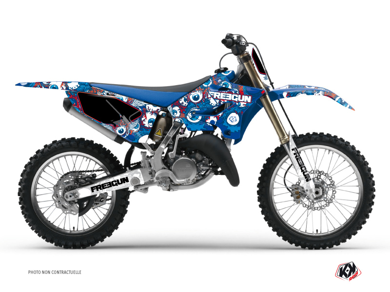 Kit déco moto cross KUTVEK Freegun Eyed Yamaha 125 YZ rouge