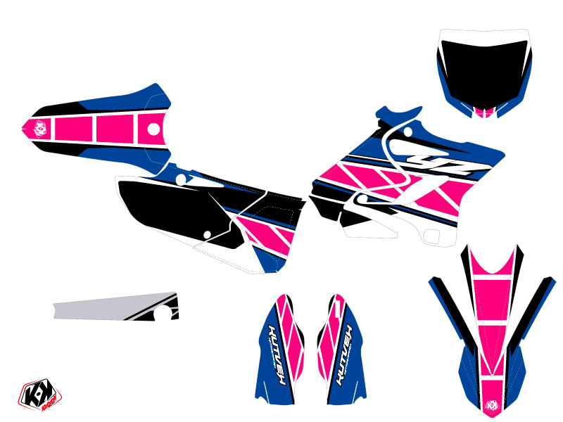 Kit décoration moto cross Yamaha 125 YZ rose Replica Kutvek - vue 2