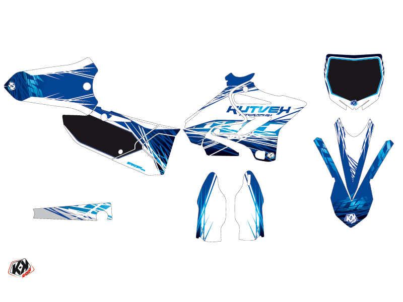 Kit Déco Moto Cross Eraser Yamaha 125 YZ Bleu KUTVEK - vue 2
