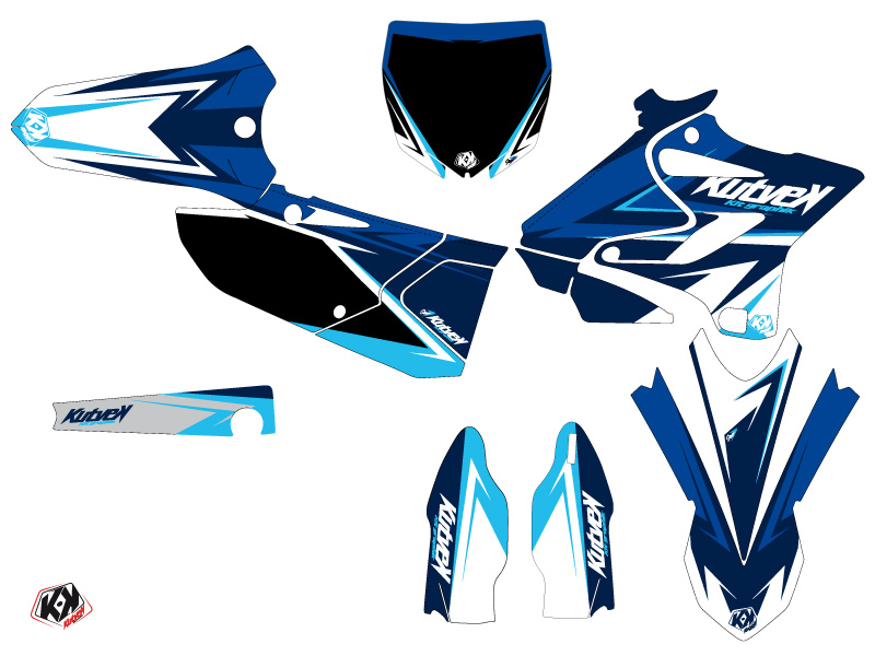 Kit décoration moto-cross Yamaha 125 YZ Bleu KUTVEK - vue 2
