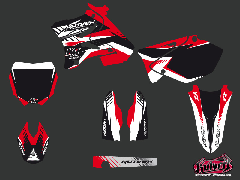 Kit Déco Moto Cross Kutvek Yamaha 125 YZ Rouge Pulsar - vue 2