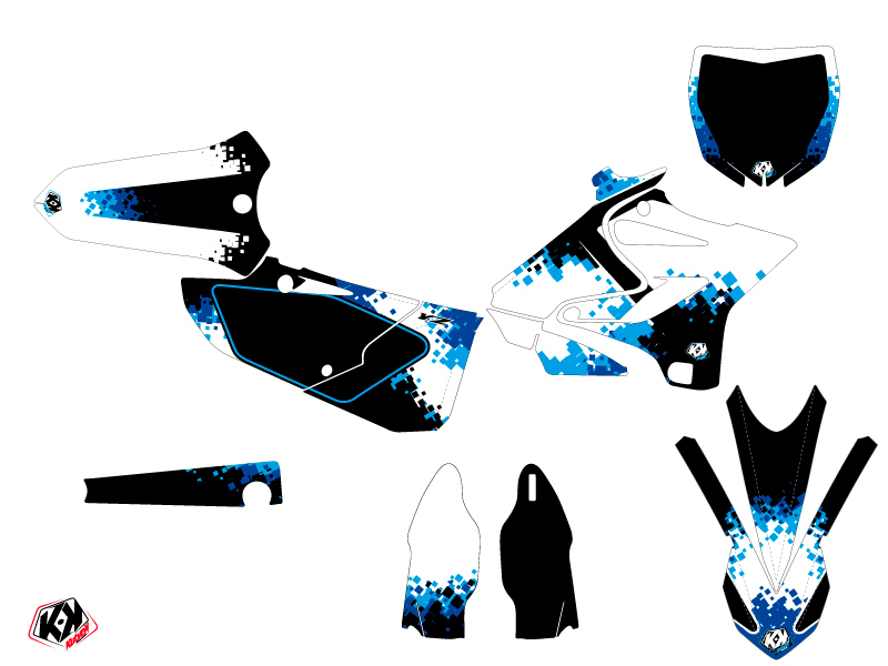 Kit Décoration Moto Cross Hangtown Yamaha 125 YZ Bleu KUTVEK - vue 2