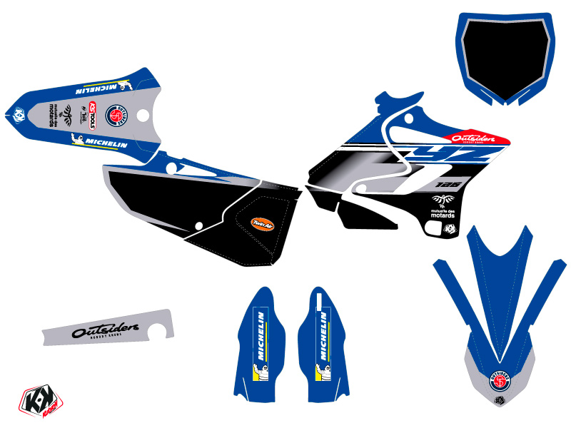 Kit Décoration Moto Cross Replica Team Outsiders 2020 Yamaha 125 YZ KUTVEK - vue 2