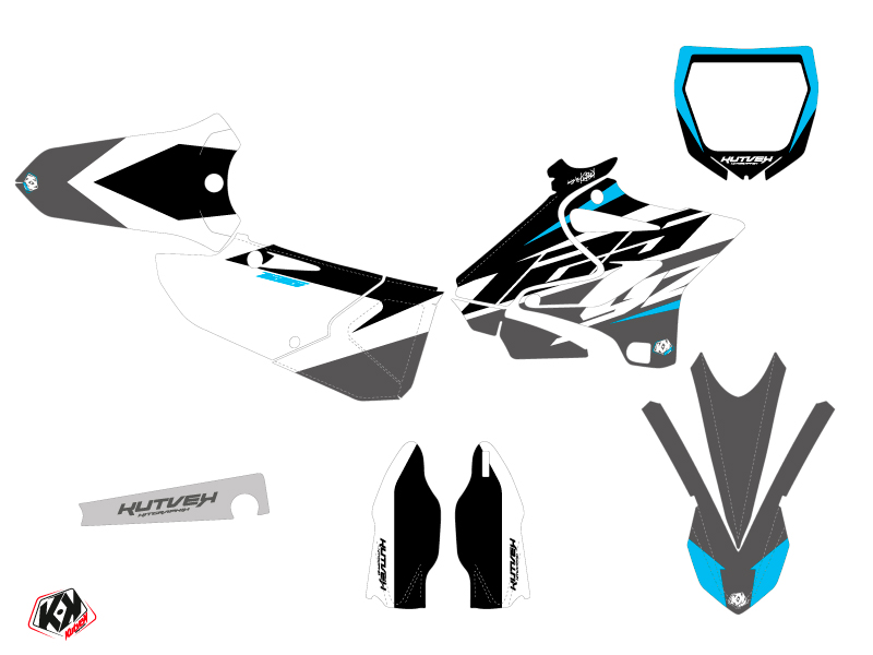 Kit déco moto cross Skew Yamaha 125 YZ gris KUTVEK - vue 2