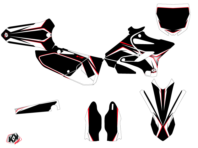 Kit Décoration Moto Cross Yamaha 125 YZ Rouge Concept - vue 2