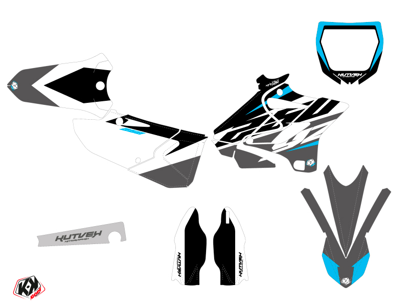 Kit de Décoration Moto Cross KUTVEK Yamaha 250 YZ Gris - vue 2