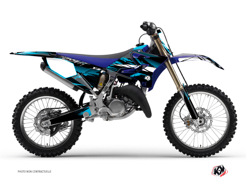 Kit Décoration Moto Cross Techno Yamaha 250 YZ Bleu KUTVEK