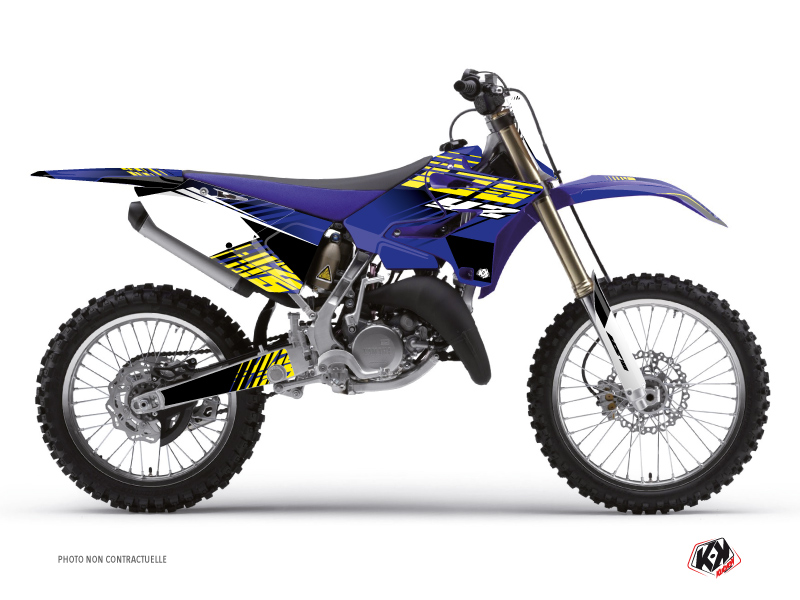 Kit plastiques décoration Moto Cross Flow Yamaha 250 YZ Jaune KUTVEK