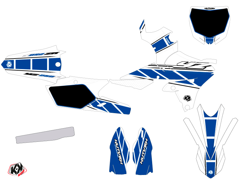 Kit de plastiques Replica Yamaha 250 YZ blanc bleu KUTVEK - vue 2
