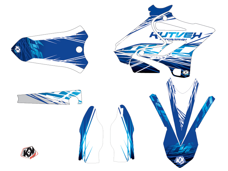 Kit plastiques Moto Cross Eraser Yamaha 250 YZ Bleu LIGHT KUTVEK - vue 2
