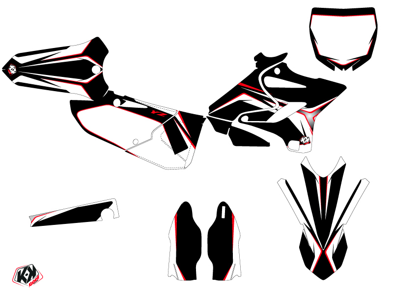 Kit Plastiques Deco Moto Cross Concept Yamaha 250 YZ Rouge KUTVEK - vue 2