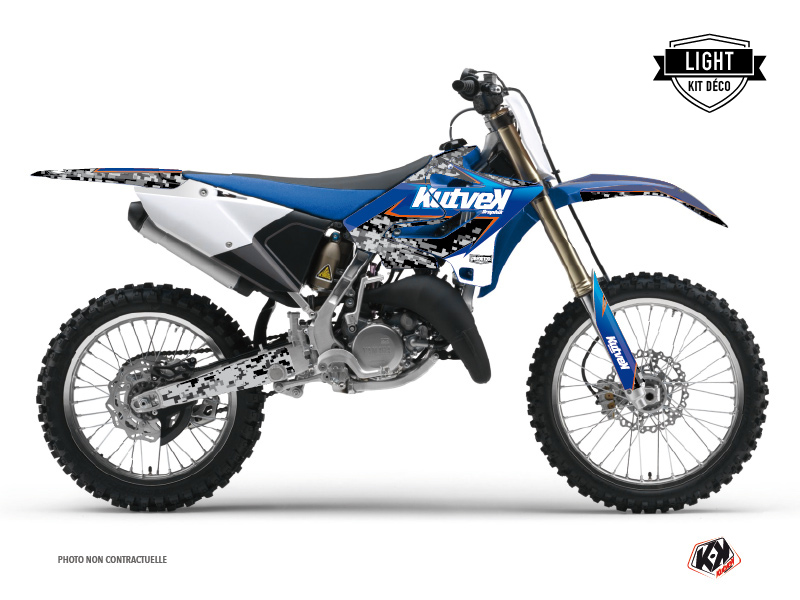 Kit décoration moto-cross Predator Yamaha 250 YZ noir bleu LIGHT