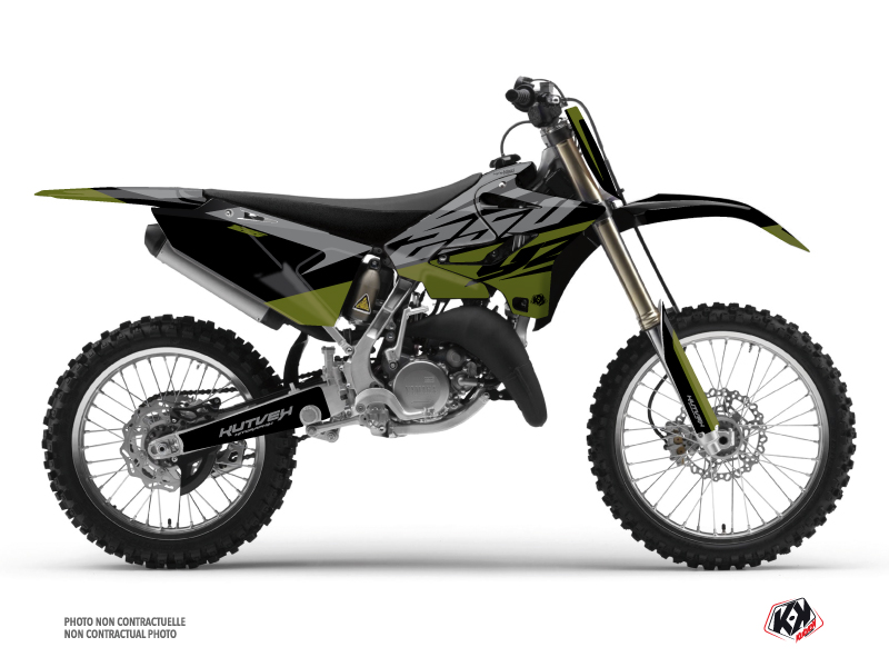 Kit décoration moto cross Yamaha 250 YZ Skew kaki KUTVEK