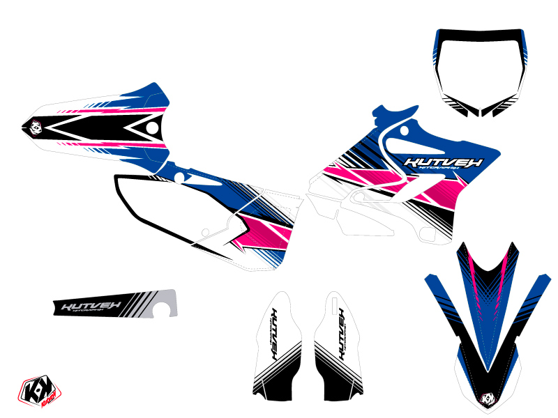 Kit décoration motocross Yamaha 250 YZ Stripe rose KUTVEK - vue 2