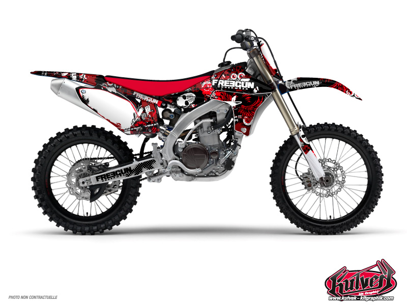 Kit décoration moto cross Kutvek Freegun Yamaha 250 YZ rouge
