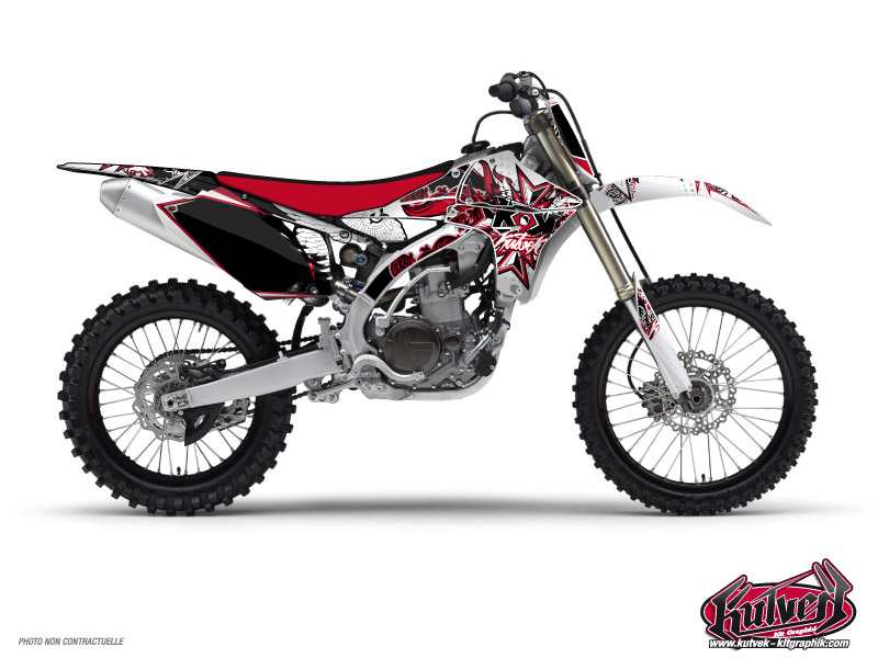 Kit décoration motocross Démon Yamaha 250 YZ rouge KUTVEK