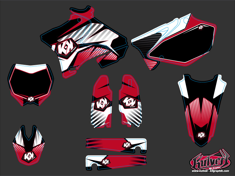 Kit de décoration Kutvek Yamaha YZ 250 Rouge - vue 2
