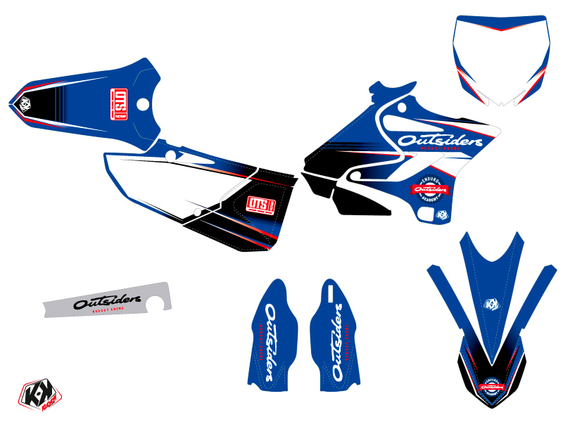 Kit Déco Moto Cross Replica Outsiders Academy Yamaha 250 YZ 2018 KUTVEK - vue 2